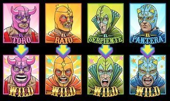 Luchadora wild symbols