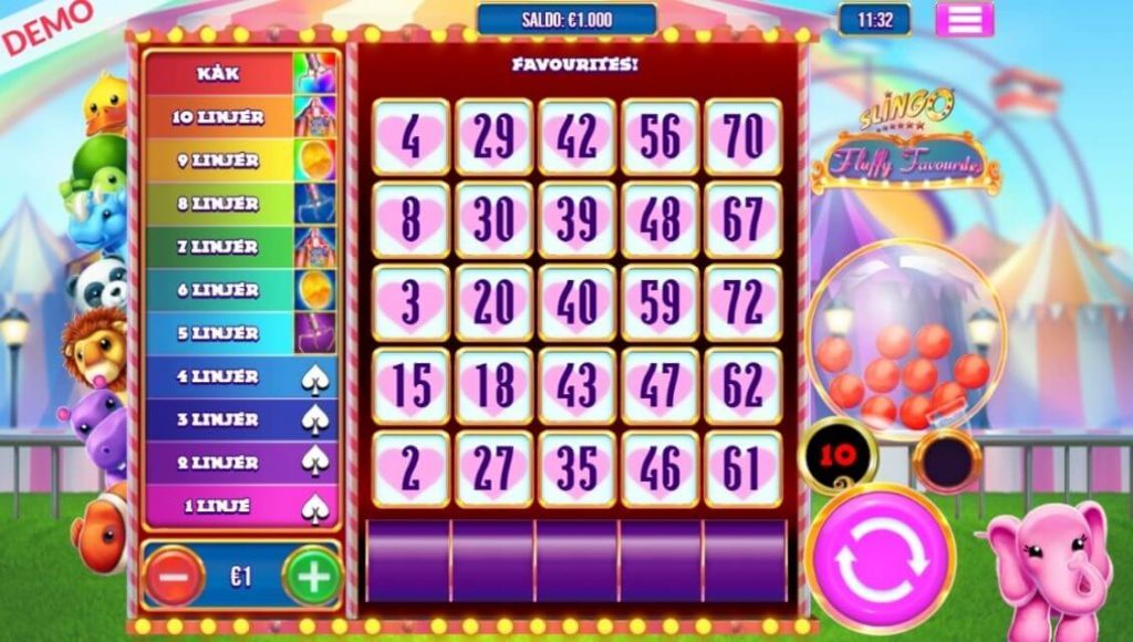 Slingo games fluffy favourites