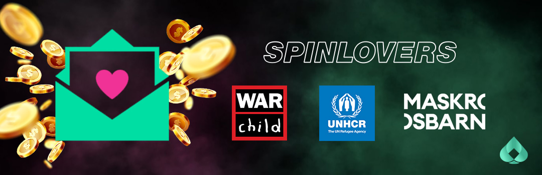 spinlovers casino donates money to charity